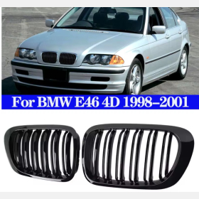 المصد الأمامي للسيارة شواية الكلى شبكة سباق الشوايات شبكات سوداء لامعة لسيارات BMW 3 Series E46 4-Door 4D 4DR 1998-2001 ملحقات   4.4   63 الت